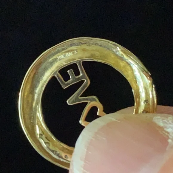 Gold and Diamond LOVE Pendant - Picture 6 of 8